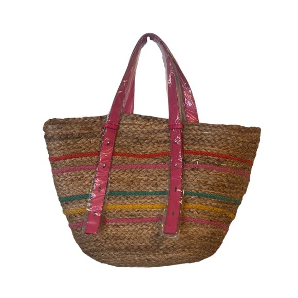 Perfect Beach Bag With Pink Straps - Picture 2 of 4